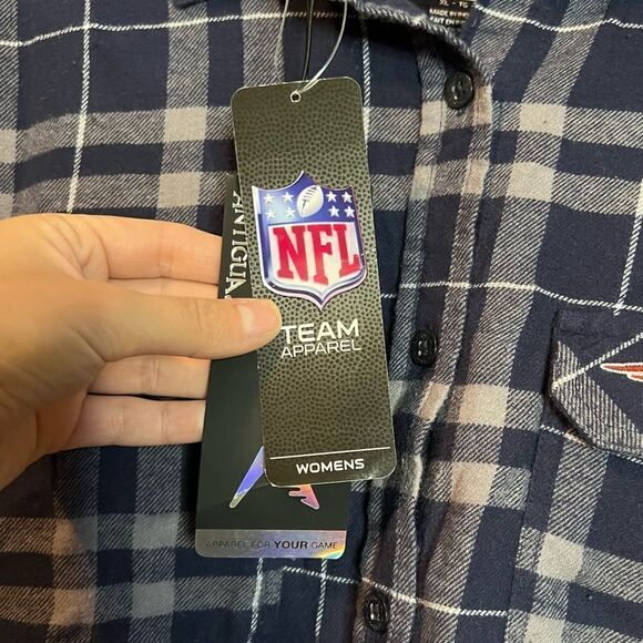 NWT! Patriots Antigua plaid flannel shirt - Picture 4 of 12